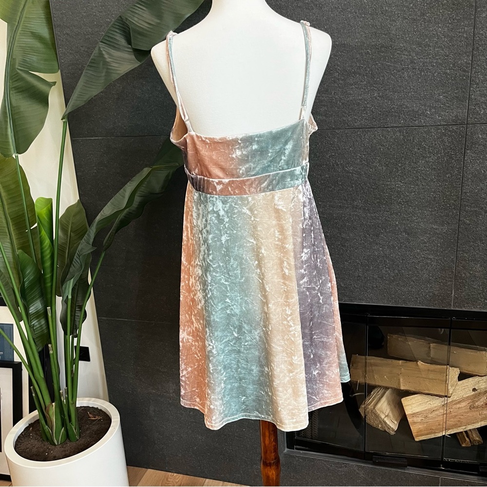 Living Doll Multicolor Velvet Dress - Picture 3 of 10